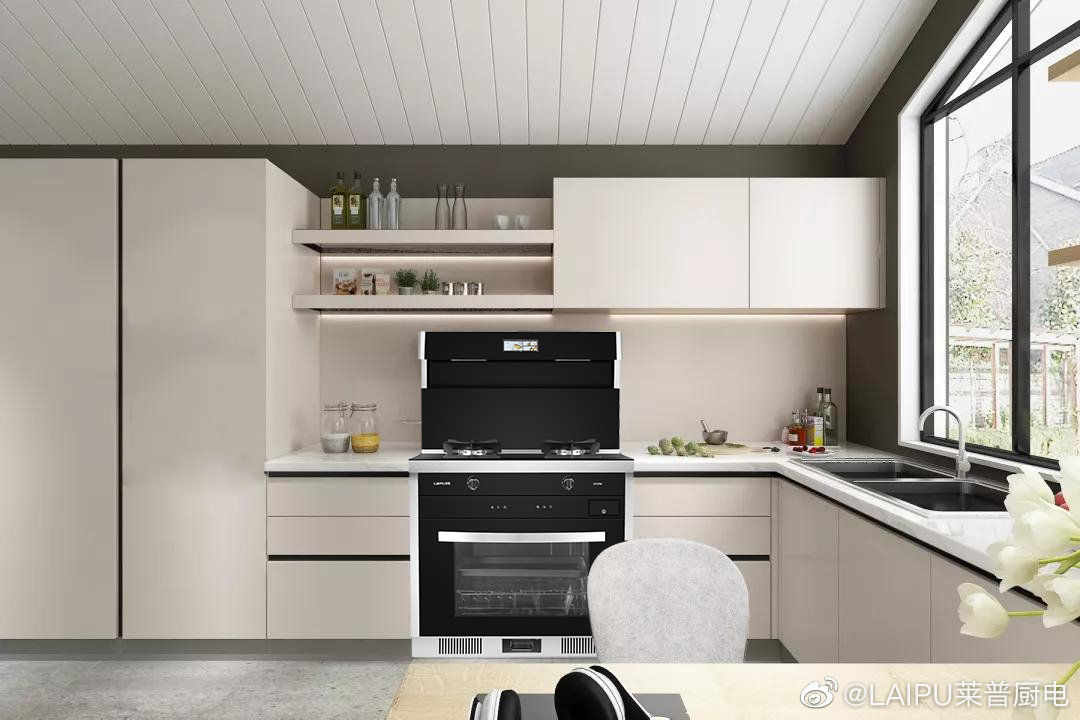 这就是装了莱普集成灶的厨房，邻居看了都羡慕！