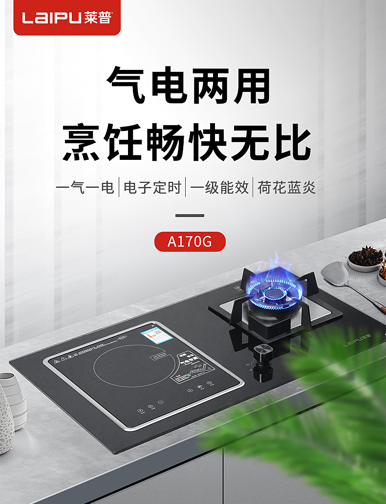 莱普气电两用灶，让烹饪畅快无比！